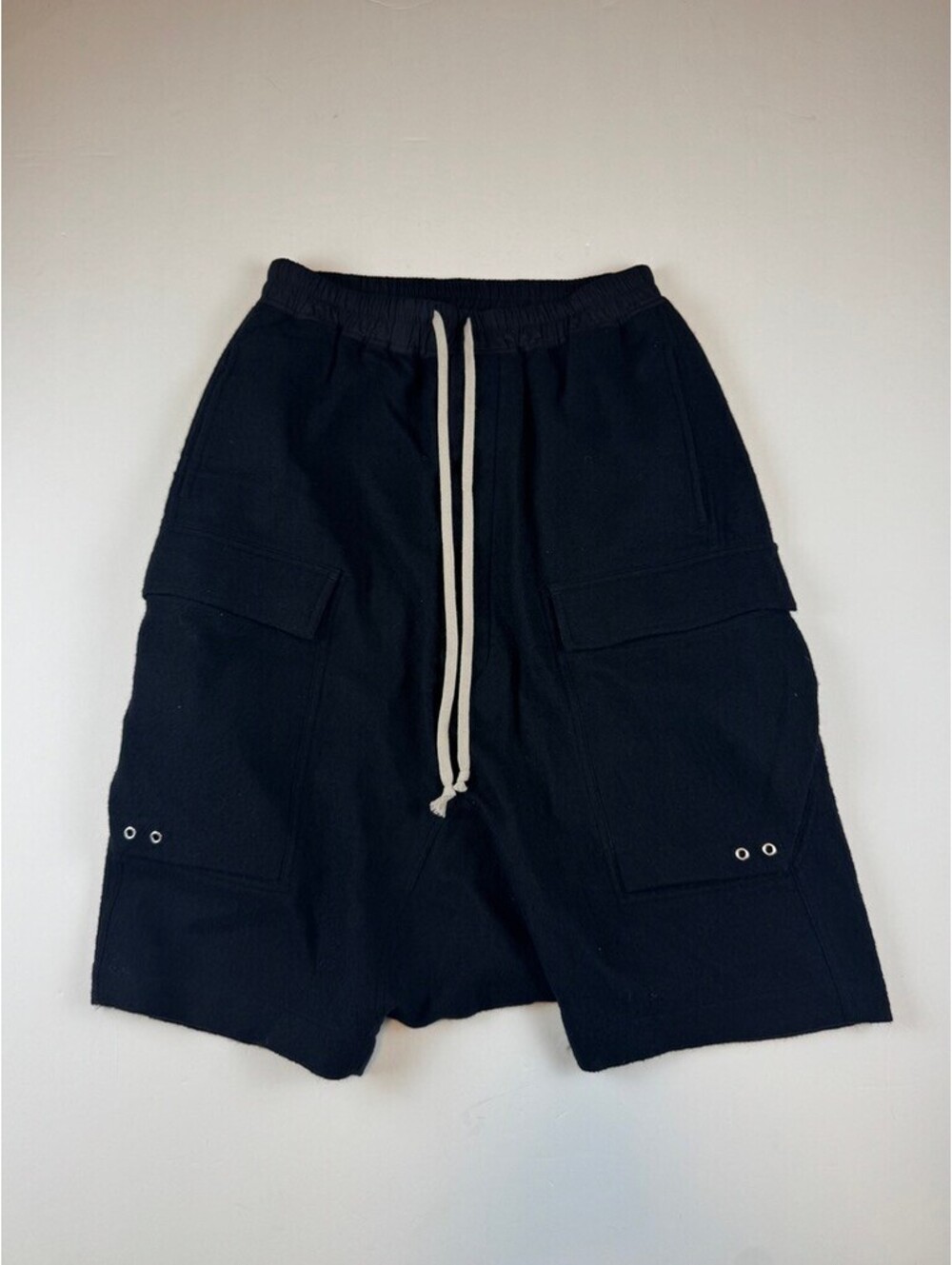 Rick Owens Larry Wool Cargo Pod Shorts